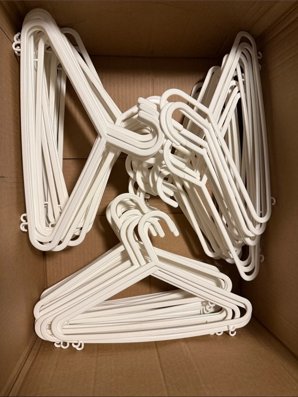 Kids or Baby White Plastic Clothing Hangers - 80 Hangers